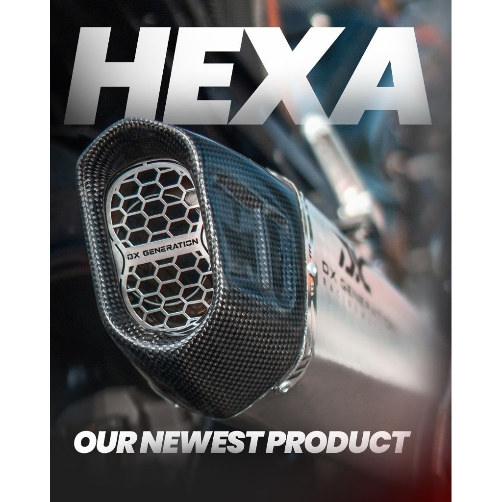Knalpot ORIGINAL DX Generation HEXA (FULL SYSTEM) R15, Xabre, Vixion, Byson, CB 150R, CB 150X, CBR 1