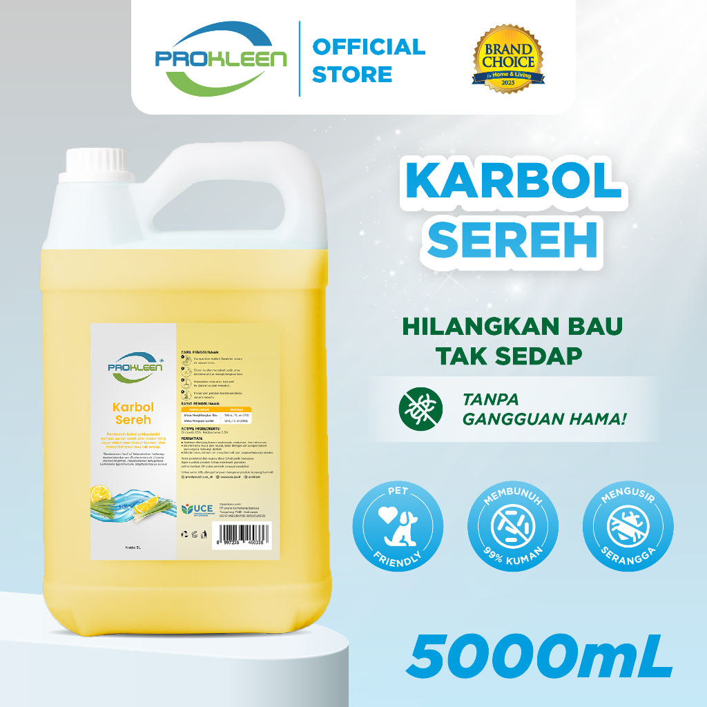 PROKLEEN Karbol Sereh Antibacterial 5L Konsentrat