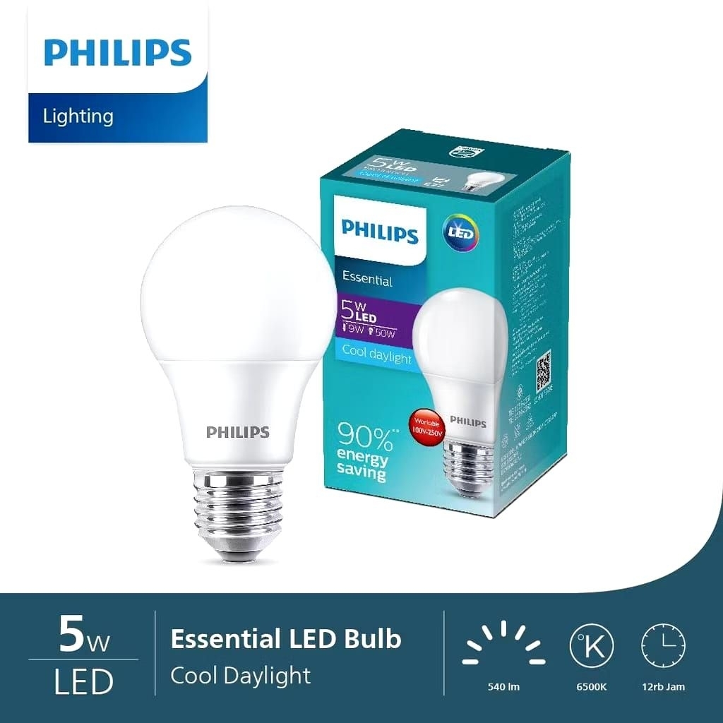 LAMPU LED 5 WATT PHILIPS  CAHAYA PUTIH