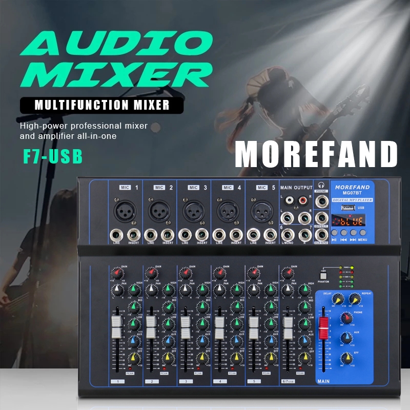 COD Ready Stock  4/7 Saluran Mixer Audio Profesional Dapat dihubungkan ke catu daya mobil 12v 99 DSP