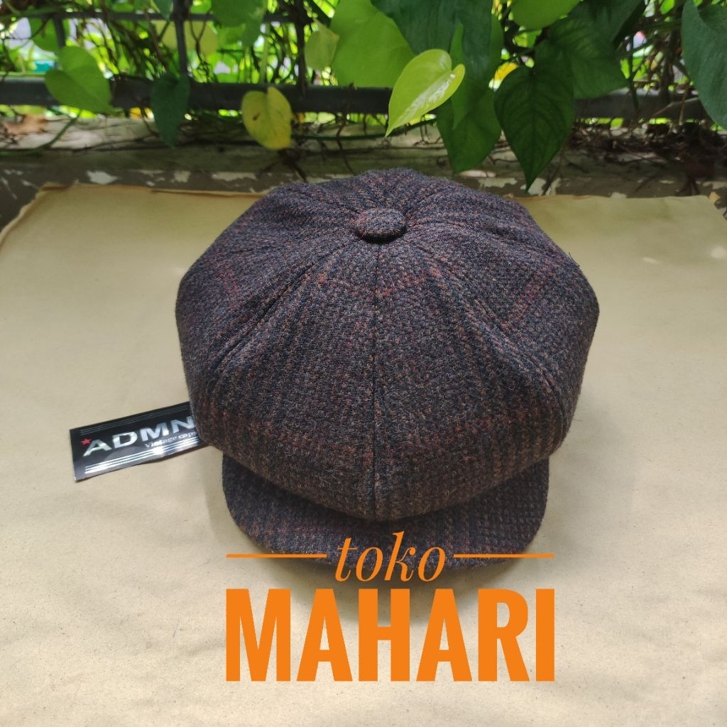 Topi newsboy original wool tweed / topi sutradara / topi seniman