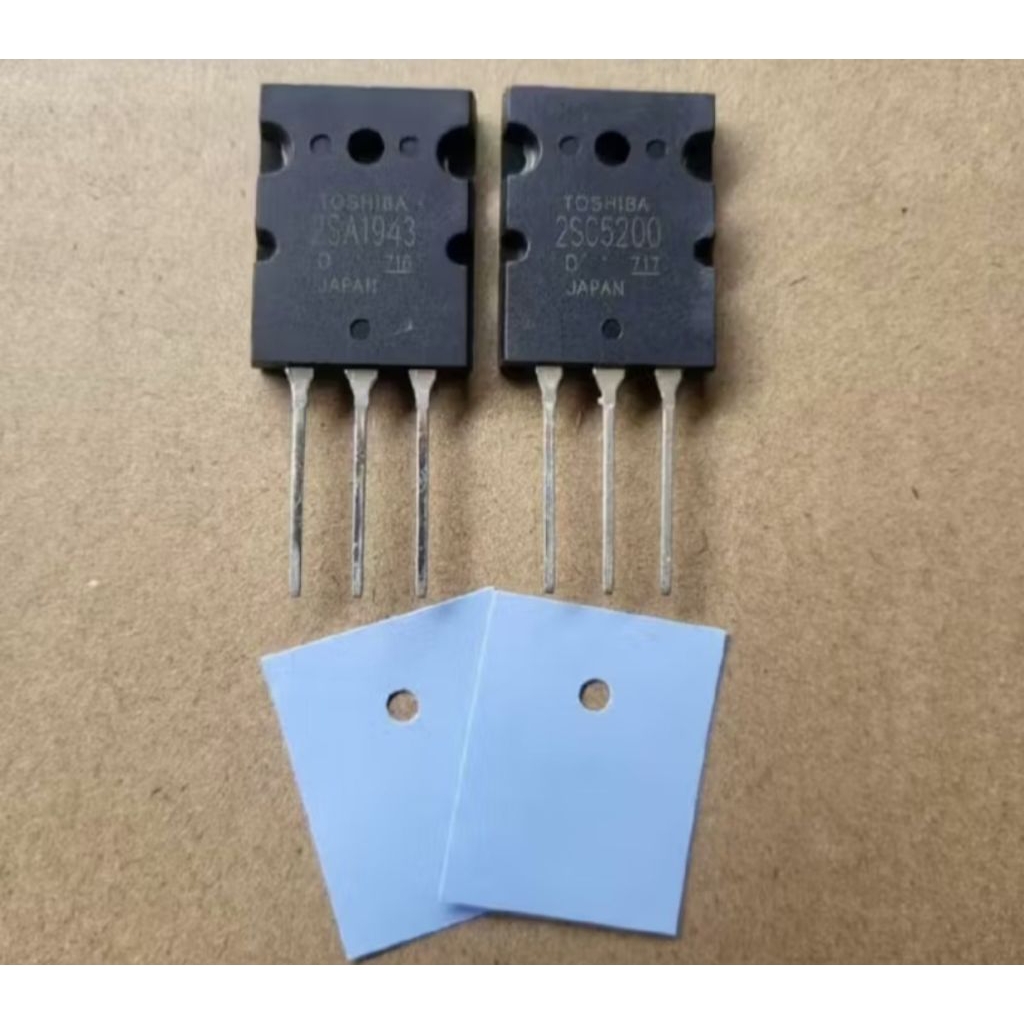 Transistor toshiba 2SC5200 717- 2SA1943 716 1 lot atau 1set +karet
