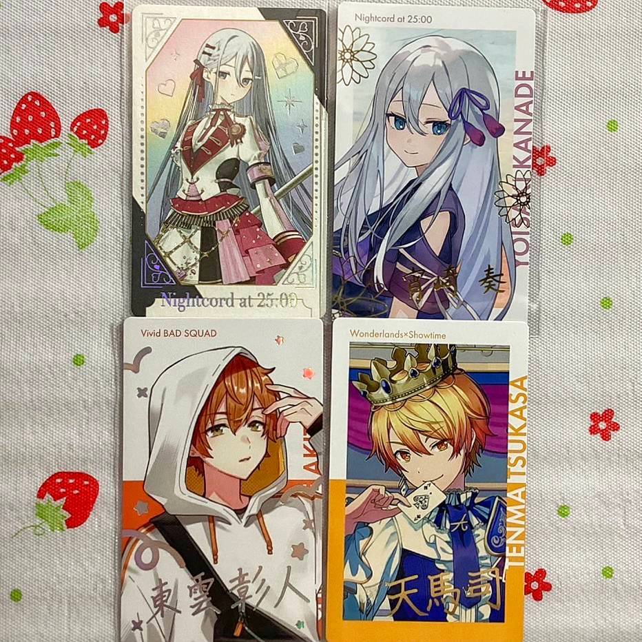 Project Sekai ePick FOIL Akito, Tsukasa, Kanade