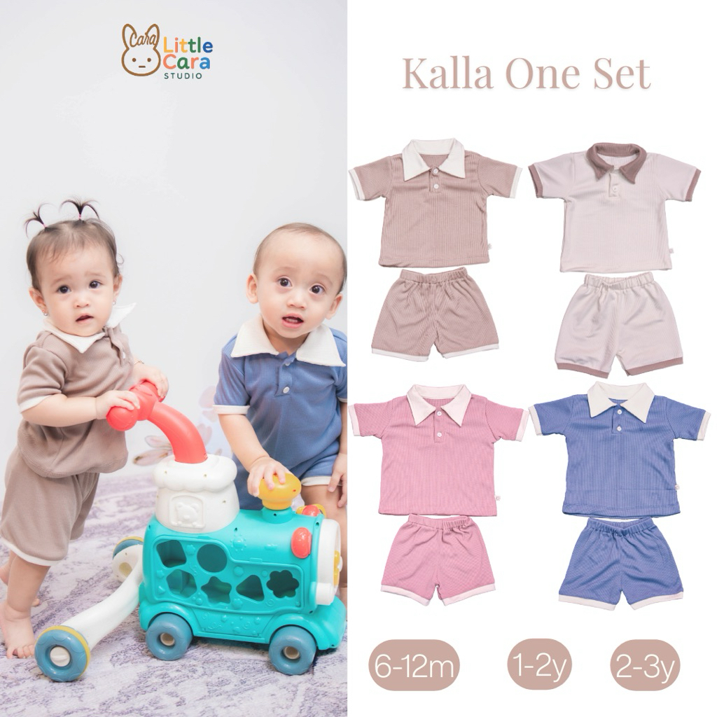 Little Cara Studio - Kalla Set | Setelan Anak Perempuan Setelan Anak Laki Laki Viral Terbaru Setelan