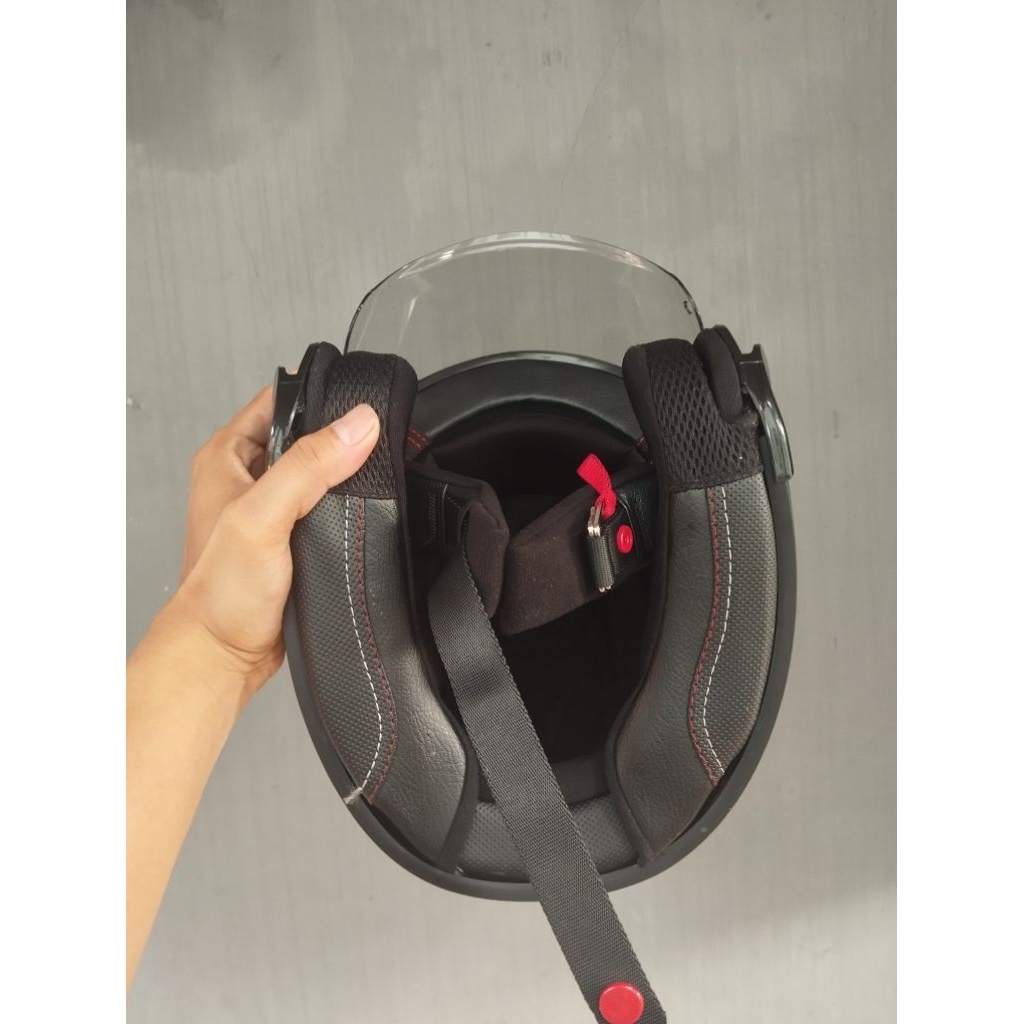 NJS kairoz PutihUk L,helm+SarungHelm