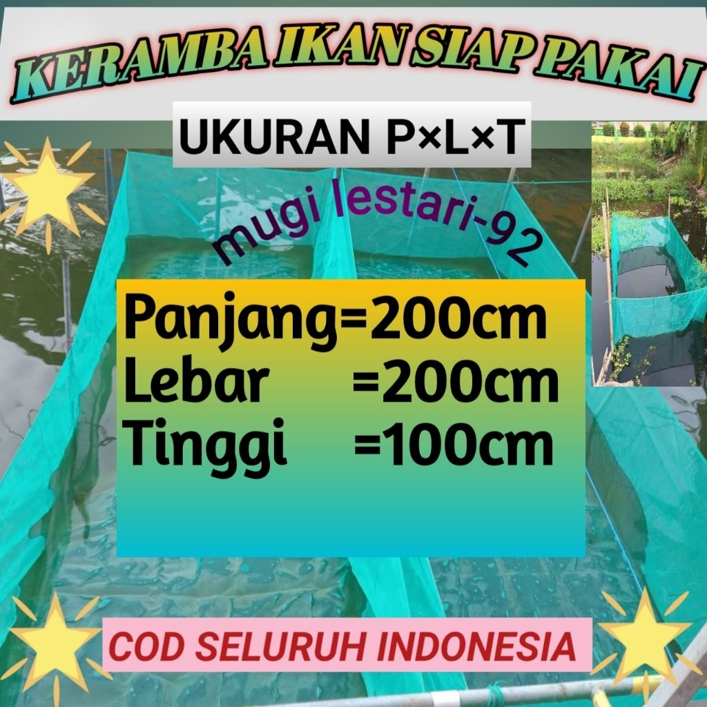 keramba ikan jaring ikan siap pakai