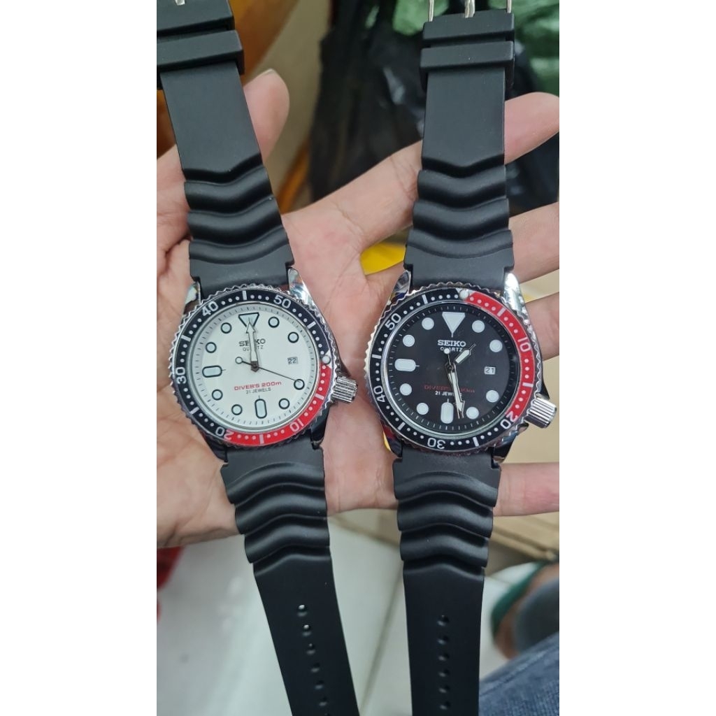 Promo Jam Tangan Pria Saiko Diver Tali Karet Tanggal Aktif