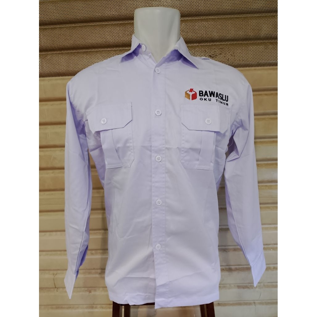 Kemeja Bawaslu Seragam Bawaslu Putih Panjang