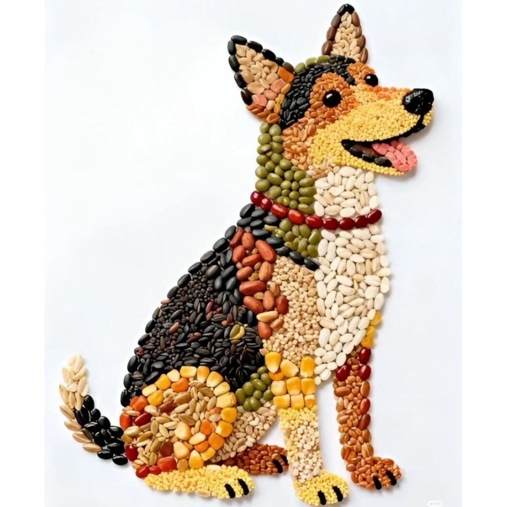 kolase biji bijian hewan tugas prakarya sd smp sma panjangan dinding aesthetic