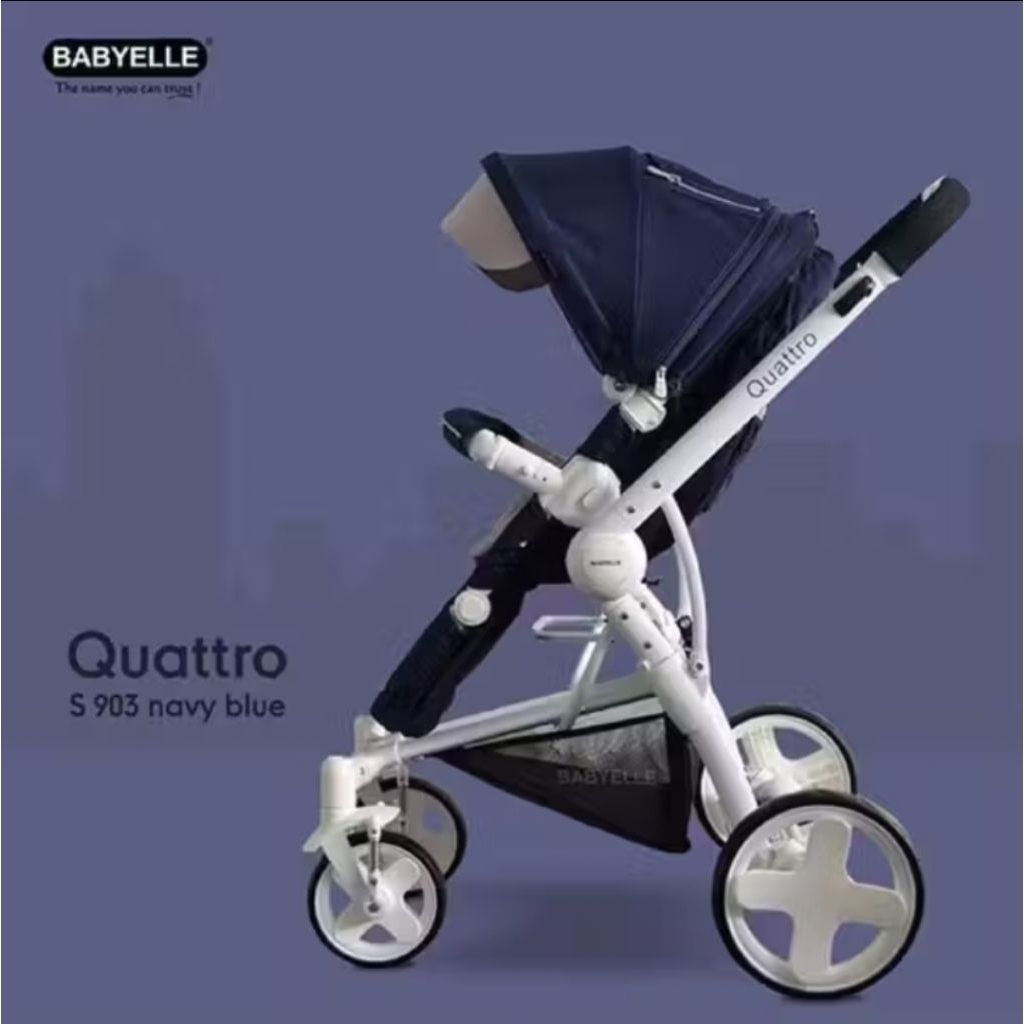 Stroller Babyelle S-903 Quattro - Navy Blue - NEW (BARANG BARU)