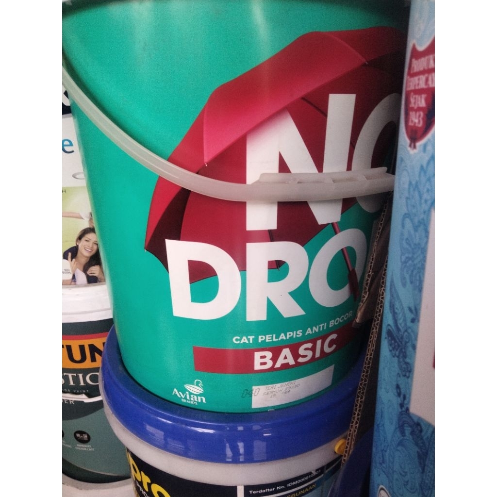 No drop besic white pail cat waterproof plapis anti bocor pail