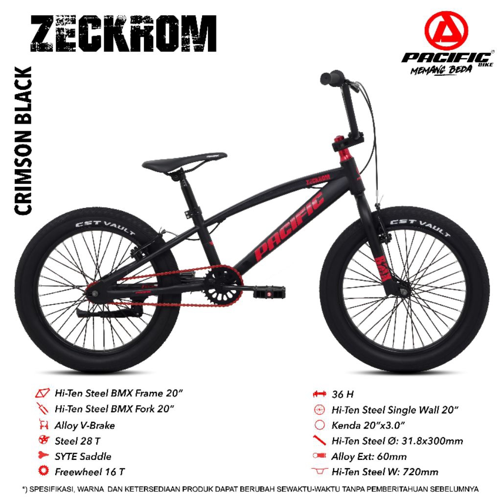 NEW SEPEDA BMX ANAK LAKI LAKI 20 INCH PACIFIC ZECKROM / PACIFIC HOTSHOT XT / PACIFIC NITRON BAN