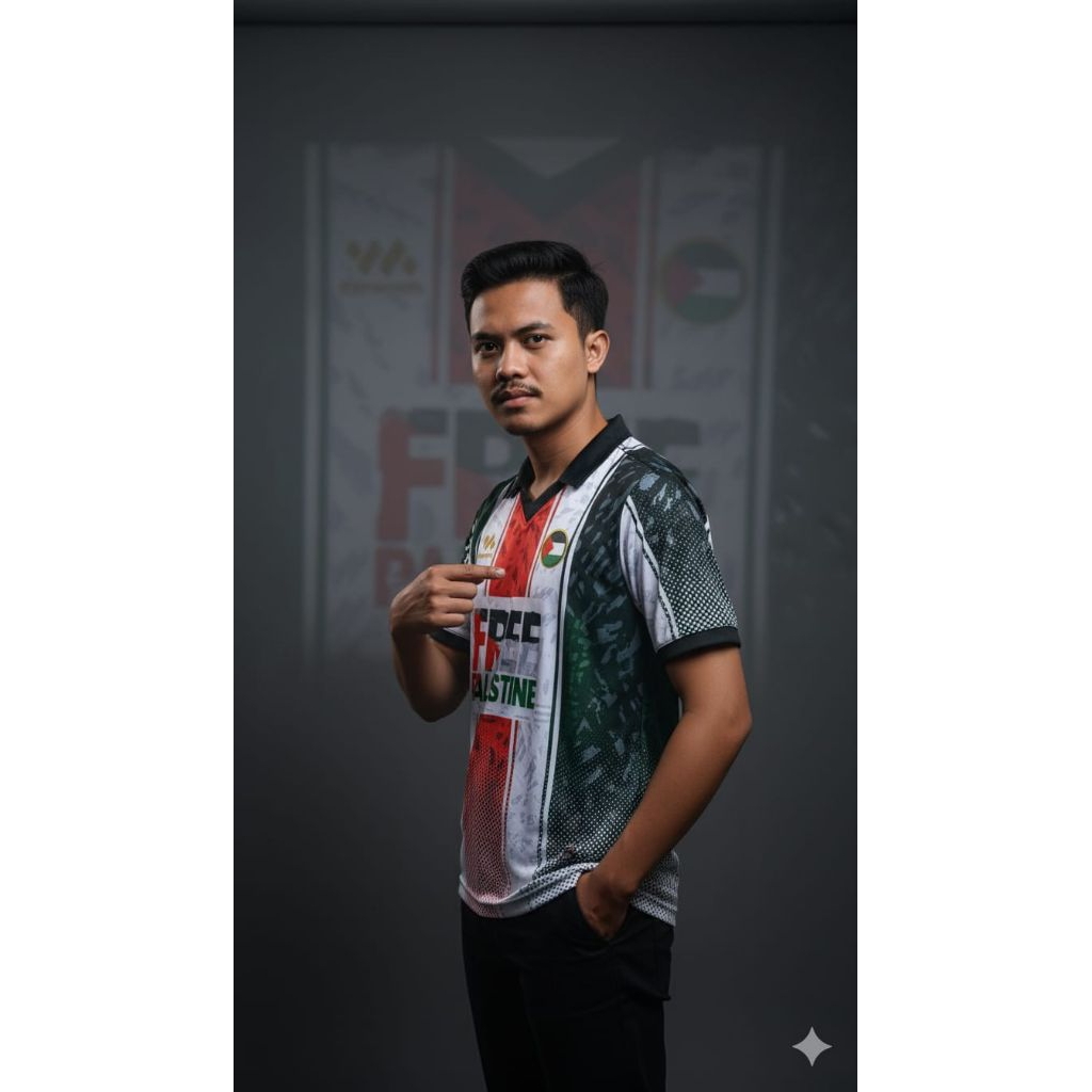 Jersey Palestine Bahan embos Topo Premium adem size M-2XL