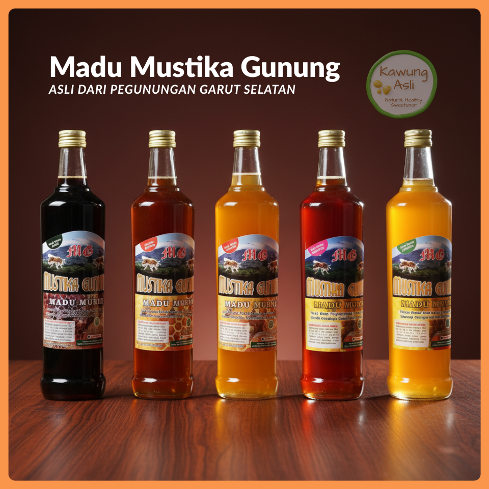 Madu Mustika Gunung 630 ml (Netto) | Madu Asli Madu Murni Madu Original Pegunungan Garut Selatan