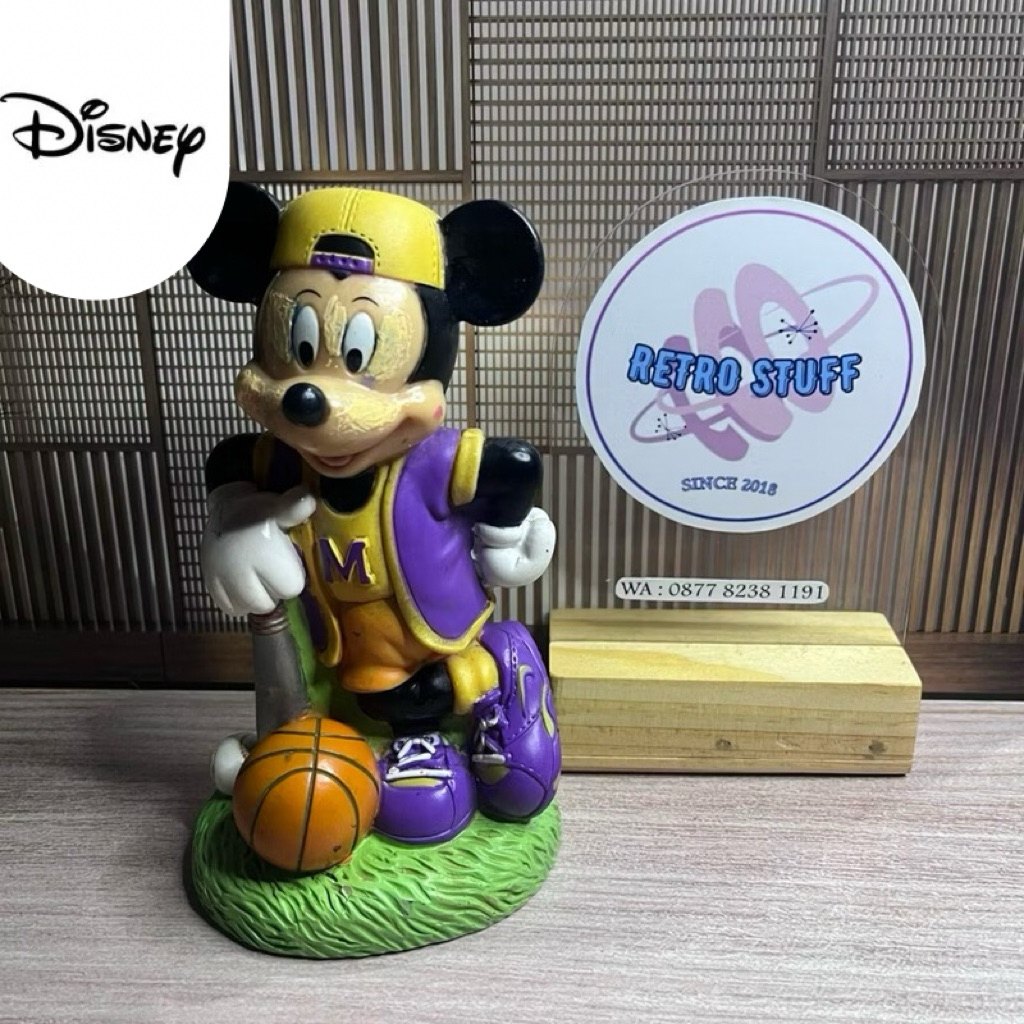 Figure Coin Bank Mickey Mouse Baseball