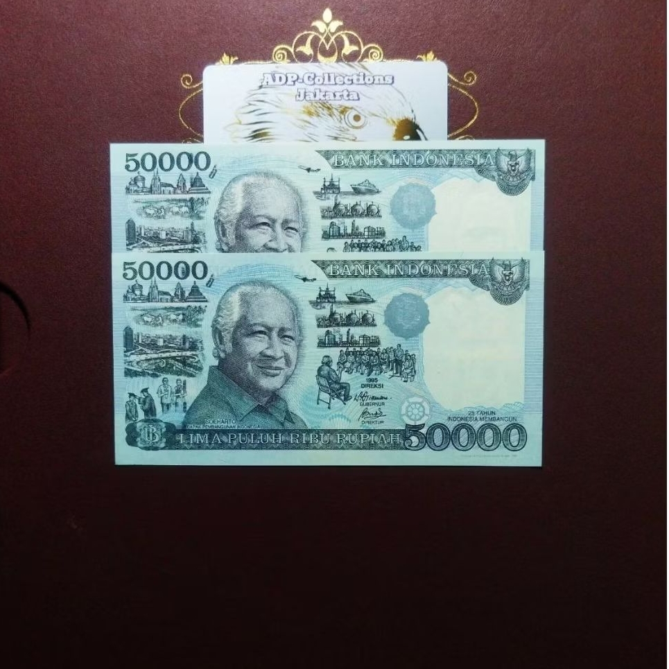 Uang kuno 50000 rupiah 1995 imp 1995