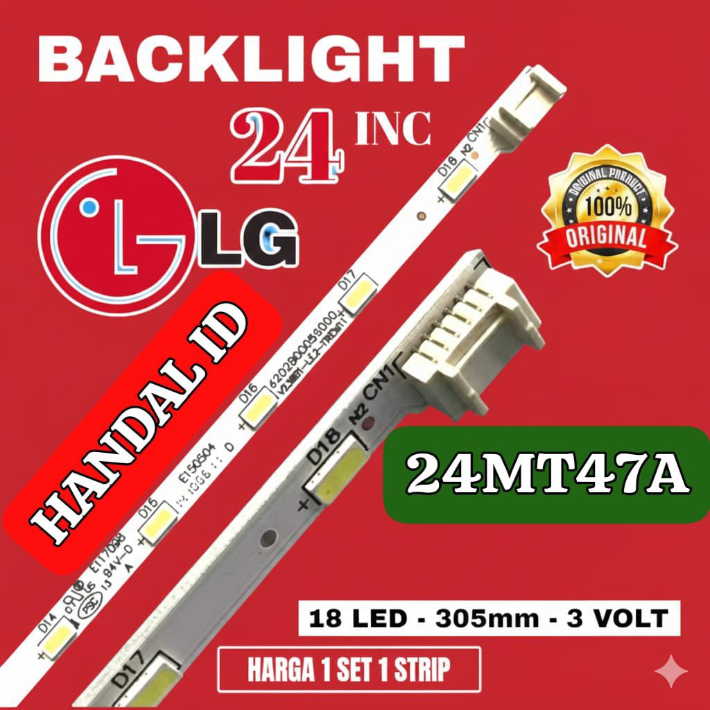 BACKLIGHT LED STRIP TV LG 24 INC 24TL520V 24TL520A 24MT47A LAMPU BL 3V 24 INCH ORIGINAL
