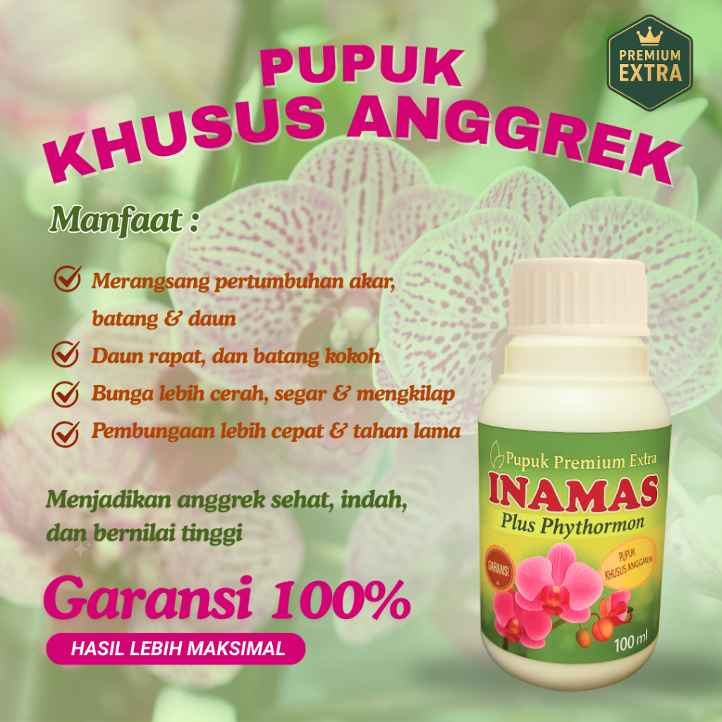 Pupuk Khusus Anggrek 100 ml – Pertumbuhan Akar, Daun Segar Mengkilap & Bunga Lebih Indah