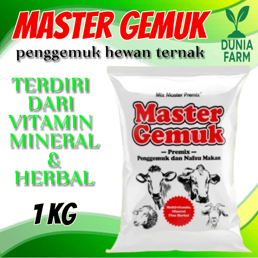 Master Gemuk Suplemen Sapi Kambing Domba DUNIAFARM