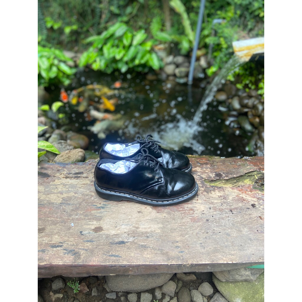 Dr.Martens 1461 Blacksmooth White Stich