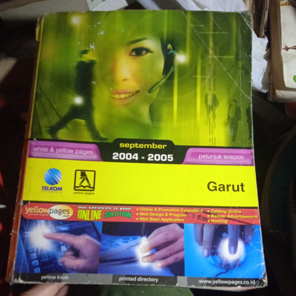 buku petunjuk tilpon Garut, Subang, Tasikmalaya, Pangandaran dll, white & Yellow Pages, September 20