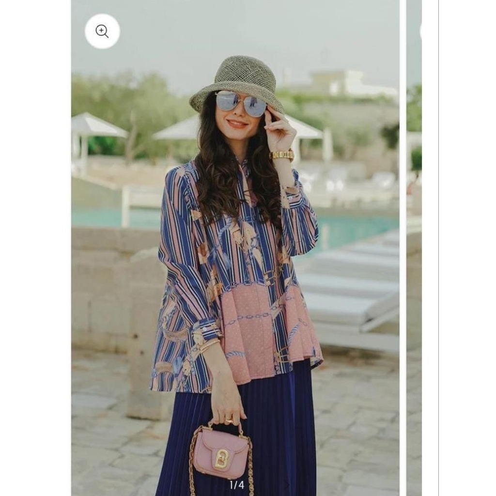 New Chain La bella Cotton shirt Benang jarum size S