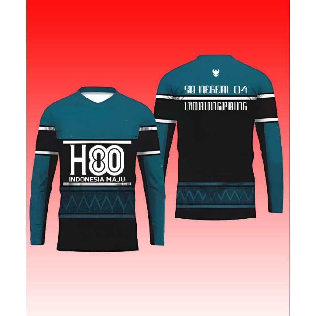 Jersey custom bahan embos premium