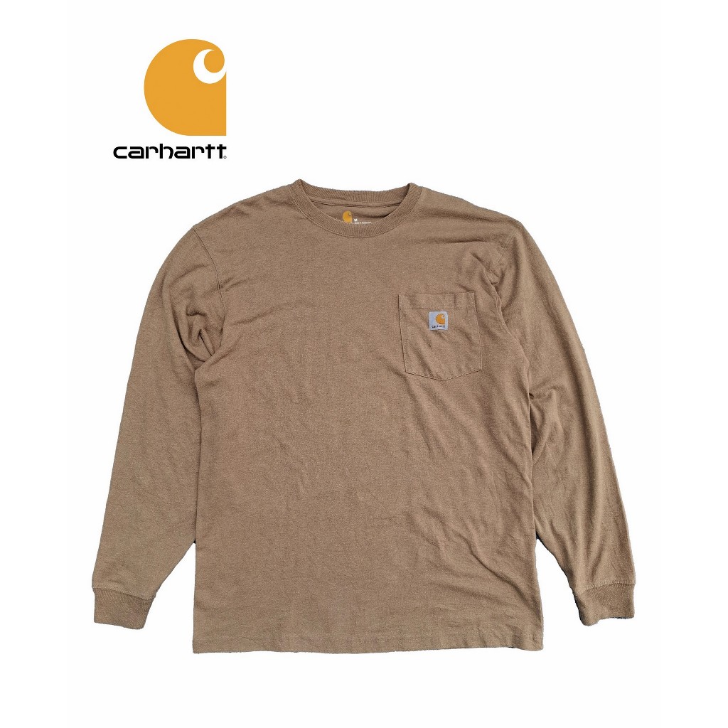 Kaos Lengan Panjang Carhartt Original – Long Sleeve Pocket Tee – Cotton Premium Workwear