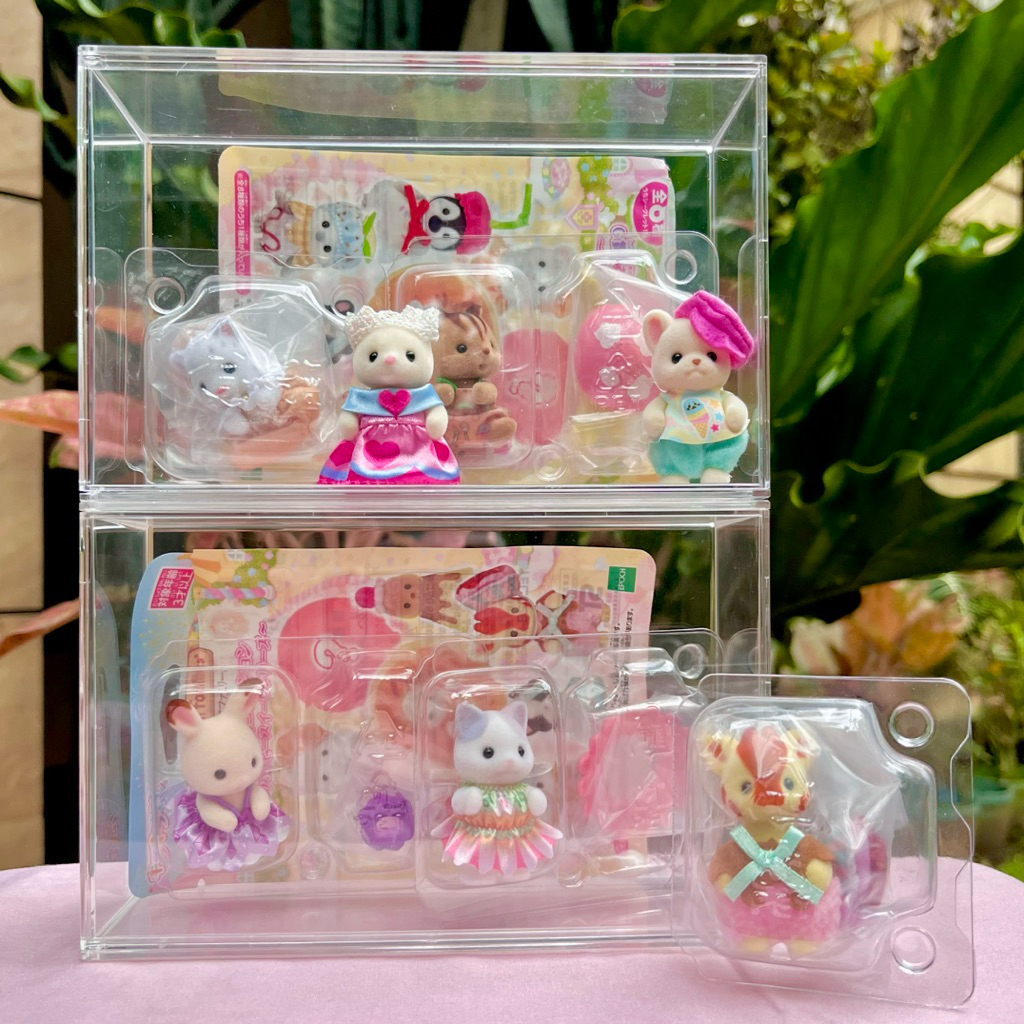 Sylvanian Families Baby Kuji Lottery 2024 Bulldog Leopard Latte Cat Giraffe Ice Cream 2025 Brown Rab