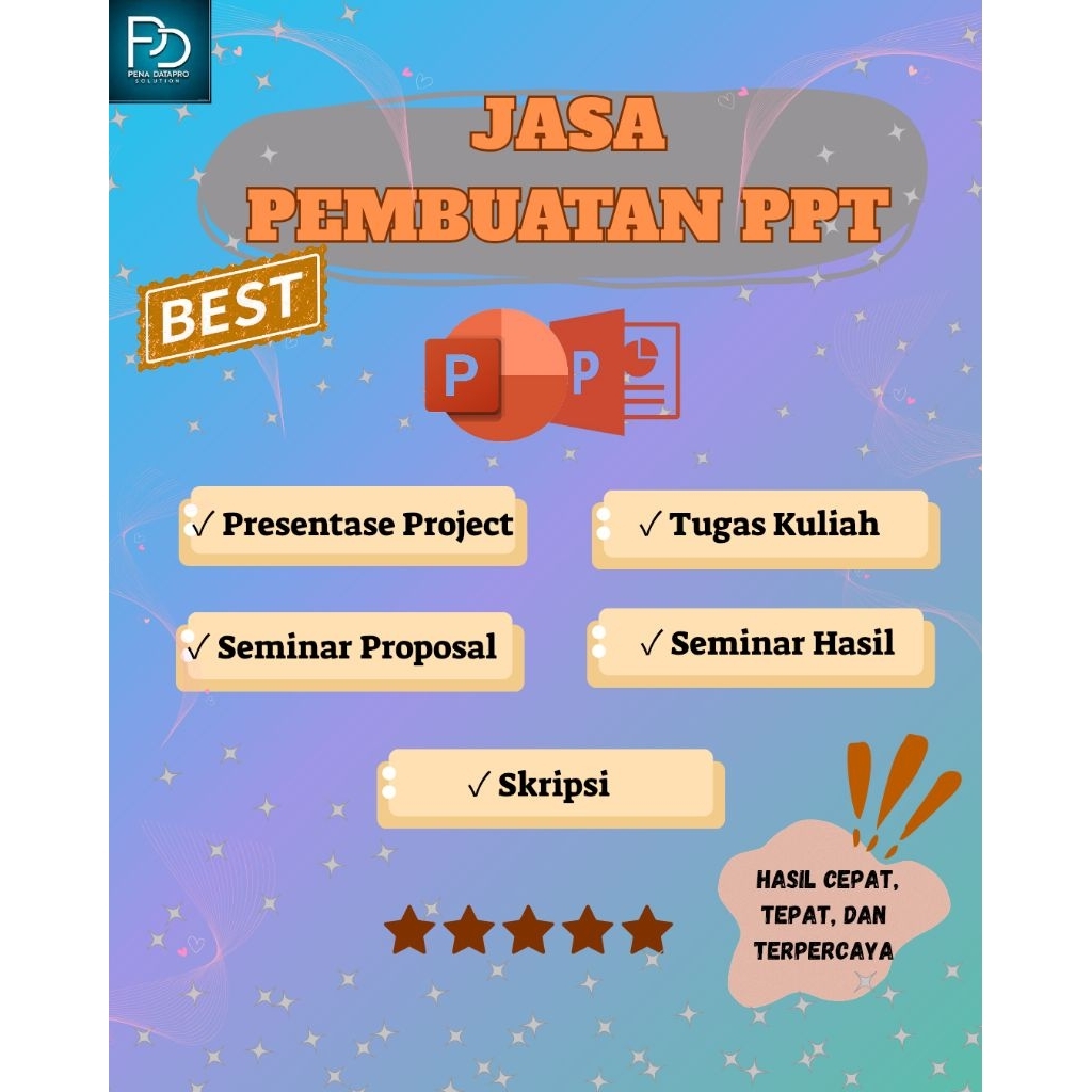 Jasa Pembuatan PPT | Power Point | Tugas Presentasi | Tugas Sempro, Semhas
