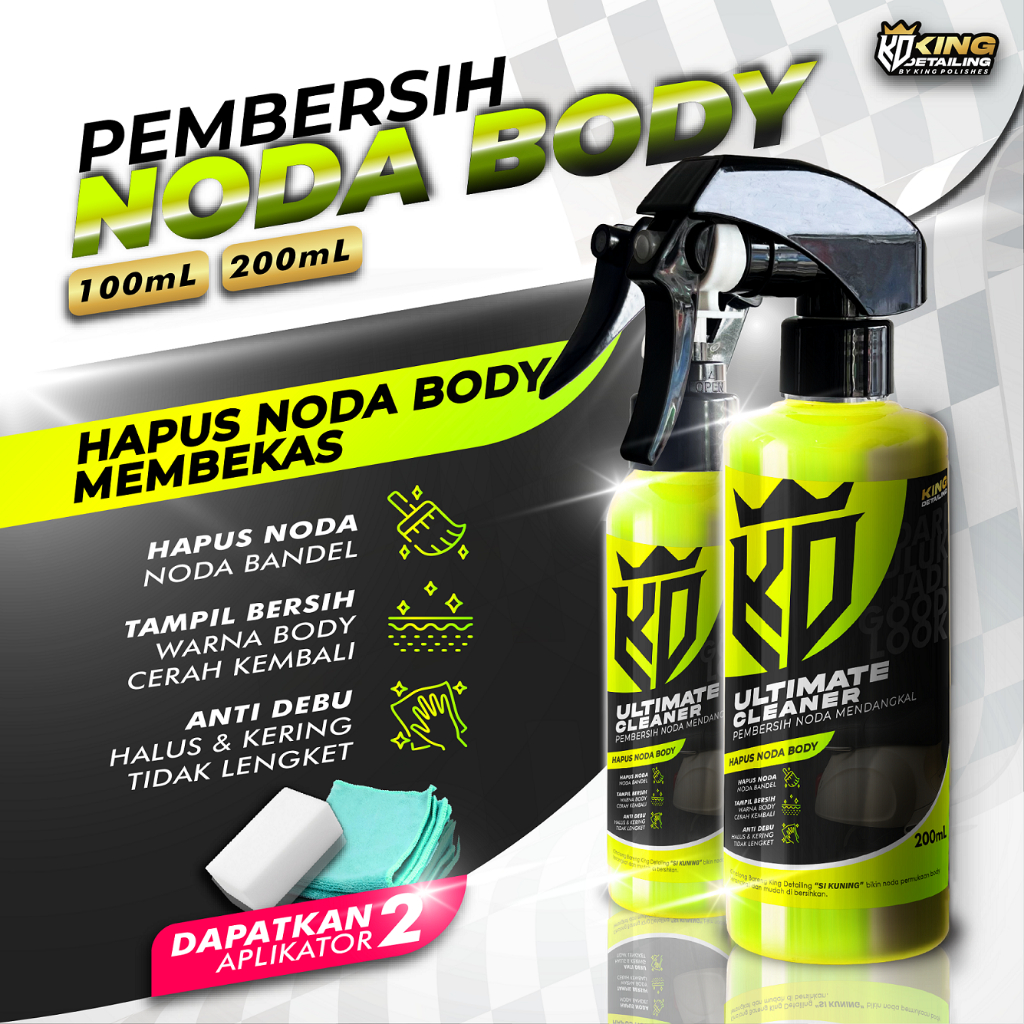 KING POLISHES Ultimate Cleaner Pembersih Interior Mobil Jok Plafon Dashboard Plastik Kain Beludru