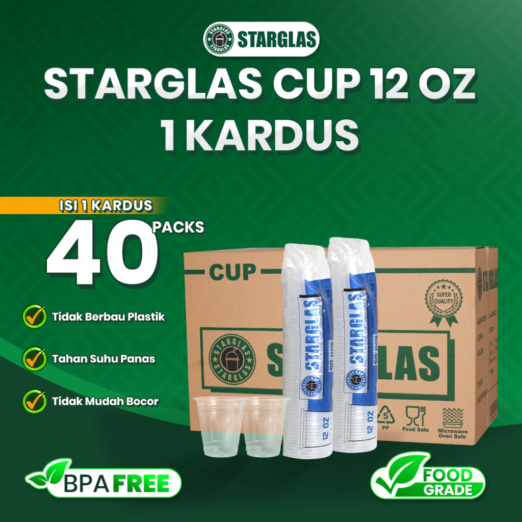 STARGLAS CUP PP 12 OZ | KARDUS