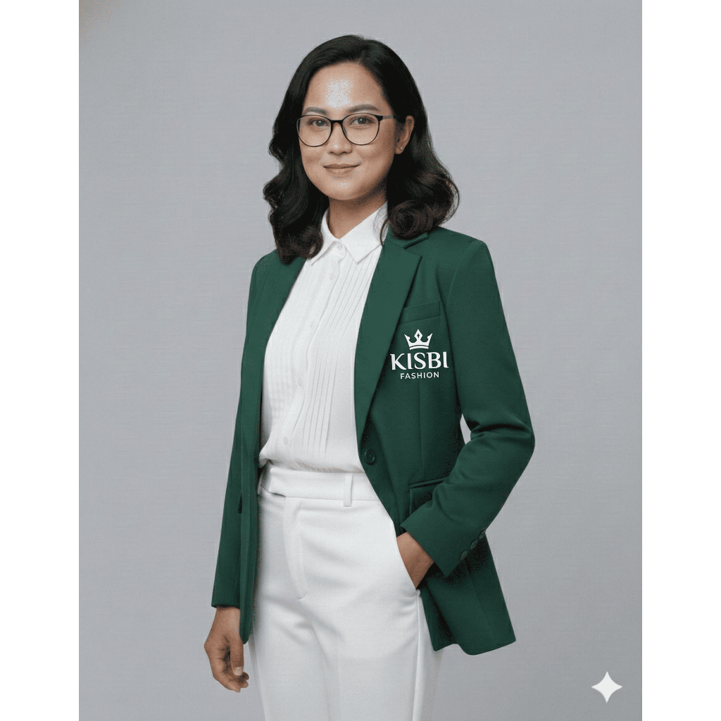 Terbaru model Jas wanita Hijau Botol/Blazer wanita/Jas korea/Jas kantor/Blazerforma/Emerland