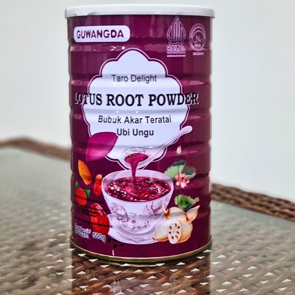 LOTUS ROOT POWDER UBI UNGU / MAKANAN SERBUK AKAR TERATAI / UNTUK LAMBUNG / UNTUK DIET