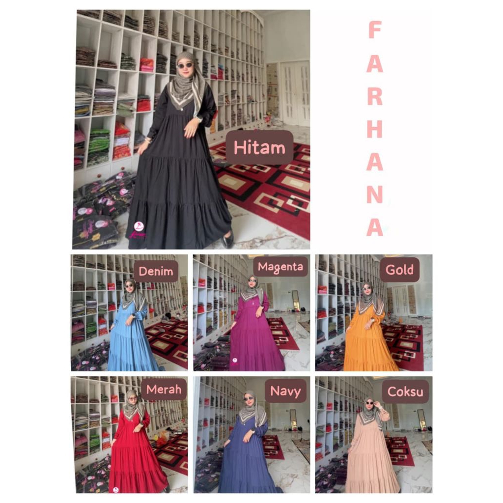 NEW DRESS SUSUN ALWIYYAH FASHION/DRESS CANDA/DRESS FARHANA SERIES BY ALWIYYAH FASHION