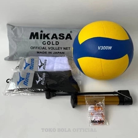 1 Set Net Voli Import & Bola Voli MIKASA PROLIGA Original Size 5
