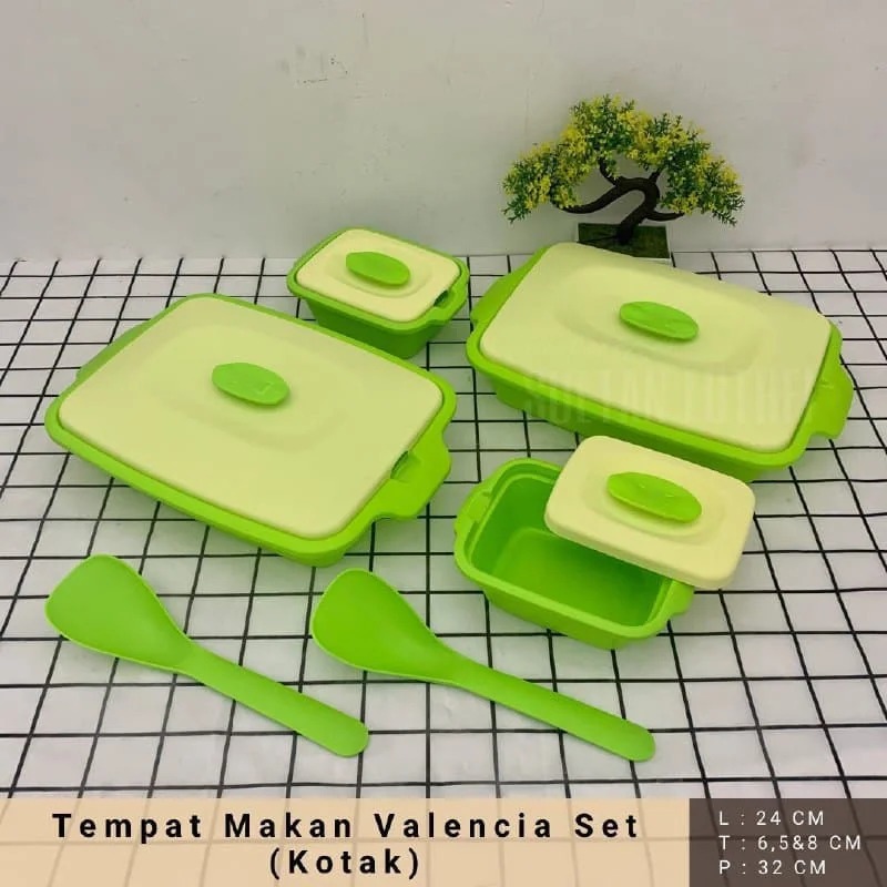 Tempat Makanan Valencia Set Biggy Home (Kotak)