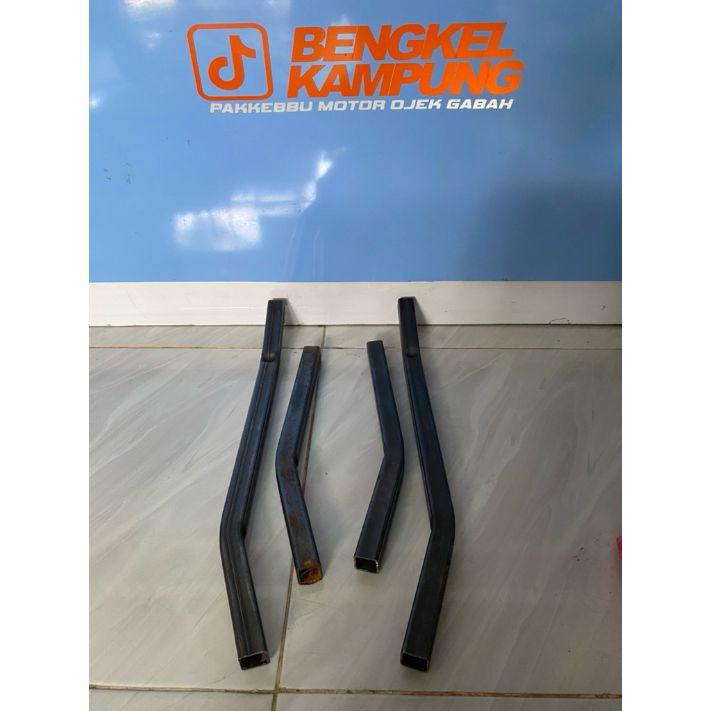 mentahan rangka belakan motor ojek gabah.