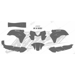 Decal Stiker Ninja 150 R Dekal Striping Sticker Ninja 150 R Dekal Ninja 150 R MOTIF GRADASI YZF