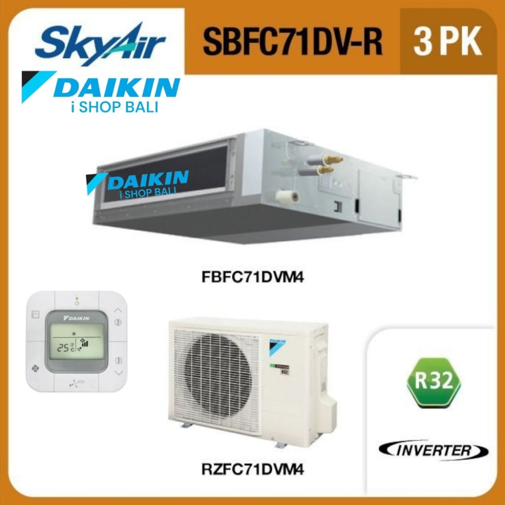 Ac Skyair Daikin Thailand tipe Duct 3 Pk FBFC71DVR Ac Split Duct Daikin 3 Pk