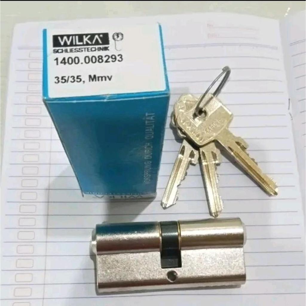 CYLINDER WILKA 1400-50+50mm (kunci-kunci) Panjang 10cm nickel