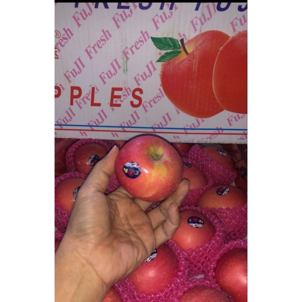 Apel Fuji Lantu Putih,lantu Merah 1 kardus isi 100 pcs