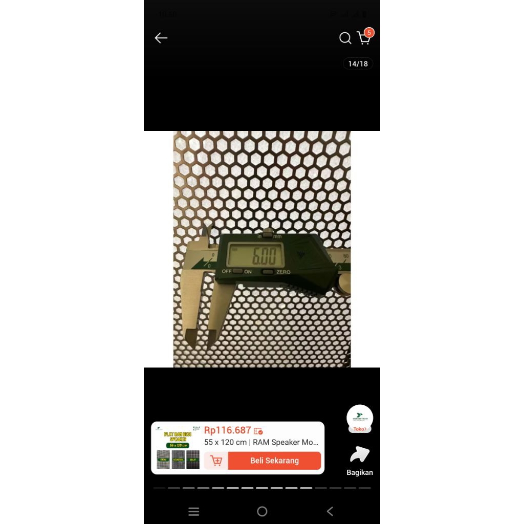 RAM GRIL BOX SPEAKER 60X50cm SEGI 6