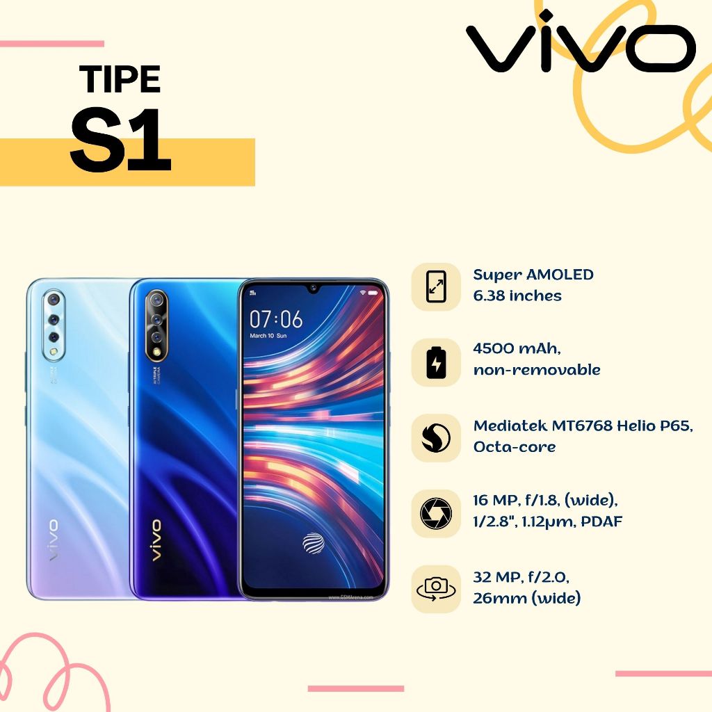 HP VIVO S1 RAM 8/256GB Garansi Toko 1 Tahun