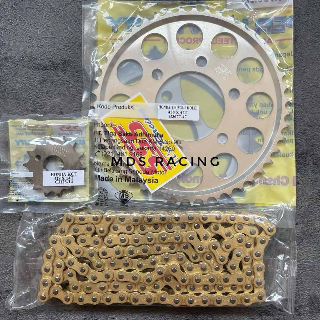 Gear Gir Set SSS ORIGINAL 428 Cbr150R New Cbr150 K45N CB150X CBR150 New 2019 keatas Hole 6 + Rantai 
