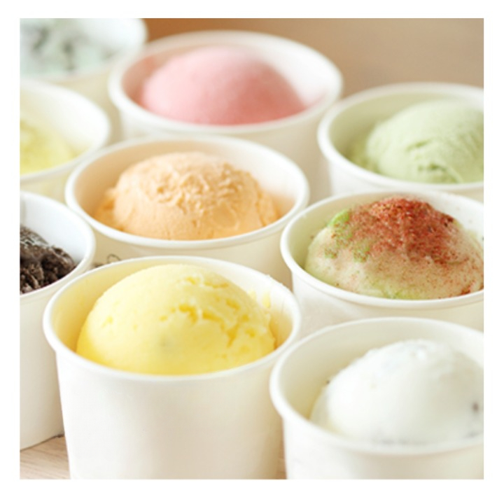 Paper Cup Ice Cream Gelas Es Krim Kertas 2oz 4oz 5oz 8oz Tutup isi 50