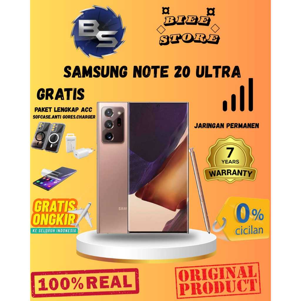 samsung note 20 ultra sein resmi 5G 12/512gb mulus no minus fullset