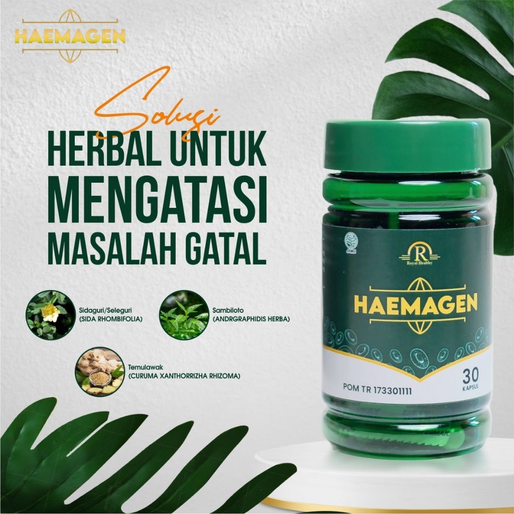 BISA COD -  Obat Gatal Skabies H4EM4GEN ORIGINAL 1 BOTOL ISI 30 KAPSUL Atasi penyakit Kudis,, Jerawa