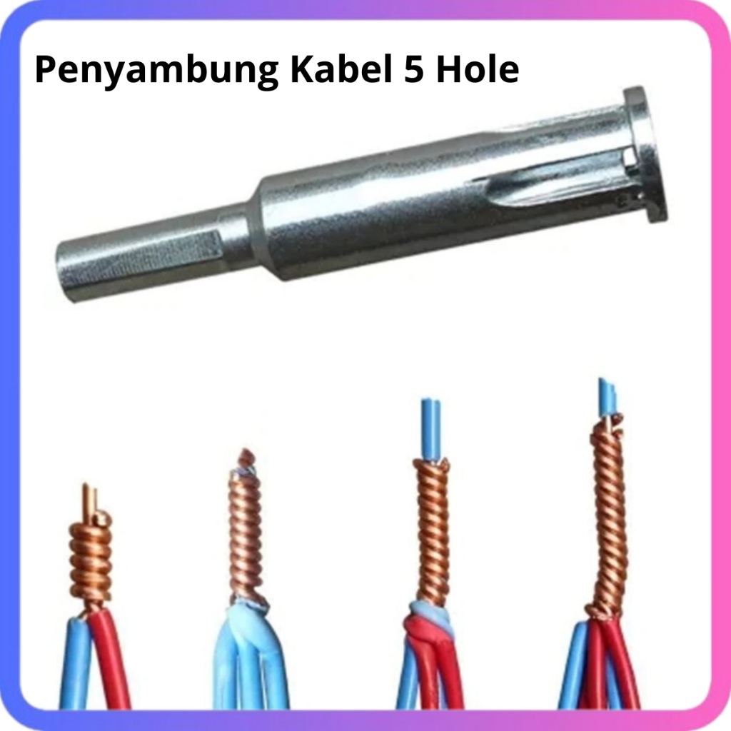 Alat Penyambung Kabel 5 Lubang / Mata Bor Khusus untuk instalasi listrik Mata Bor Penyambung Kabel