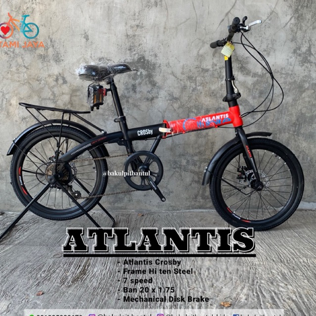 Sepeda lipat ring 20 Atlantis Crosby | Sepeda Atlantis Crosby ukuran 20 inch